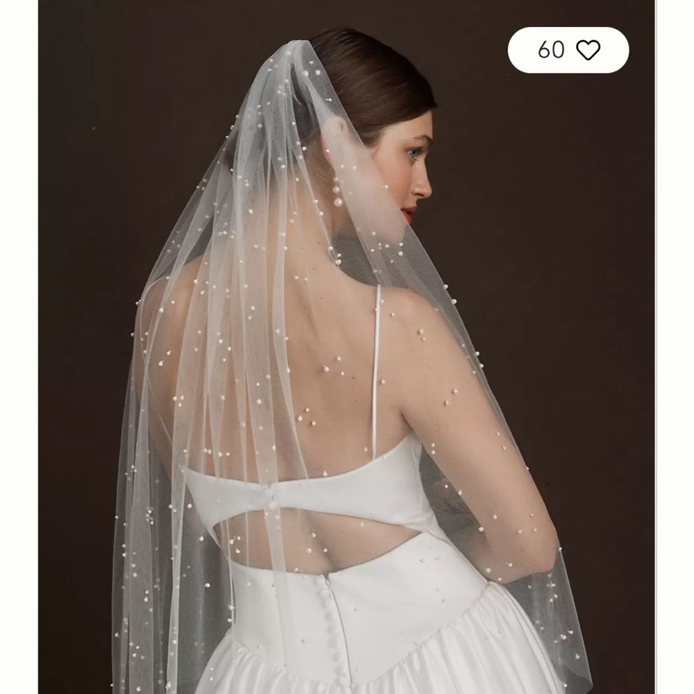 A.B. Ellie Roesia Pearl Fingertip Veil BHLDN - Ivory